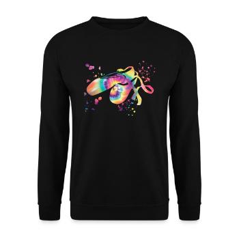 Ballettschuhe Tänzerin Frau Ballerina - Unisex Pullover - Schwarz - Vorne - Alina (178cm) & Michal (187cm)