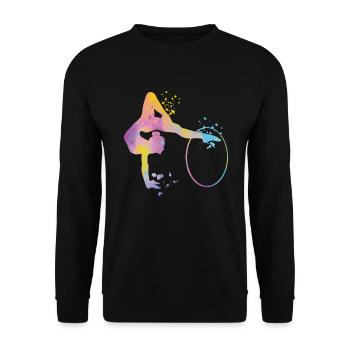 Gymnaste avec des clubs Gymnastique rythmique - Sweat-shirt Unisexe - noir - Devant - Alina (178cm) & Michal (187cm)