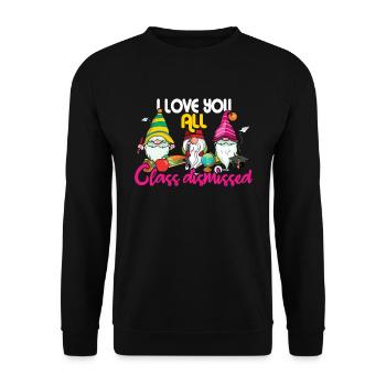 Gnomes Happy Summer Day Of School Class Love - Unisex Sweatshirt - black - Front - Alina (178cm) & Michal (187cm)