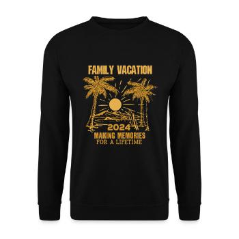 Family Holidays 2024 Memories - Unisex Sweatshirt - black - Front - Alina (178cm) & Michal (187cm)