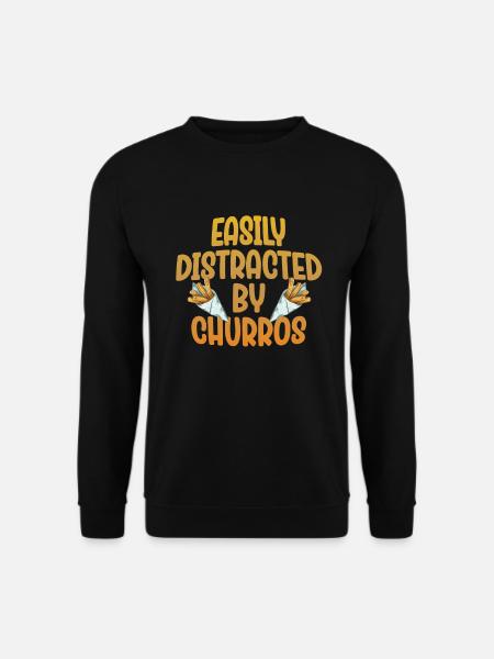 Easily distracted by churros - Unisex Sweatshirt - black