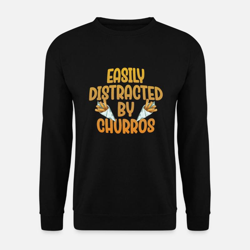 Leicht Ablenkbar Durch Churros - Unisex Pullover - Schwarz