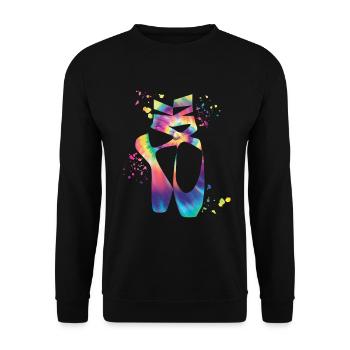 Ballettschuhe Tänzerin Frau Ballerina - Unisex Pullover - Schwarz - Vorne - Alina (178cm) & Michal (187cm)