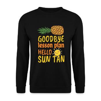 Pineapple Summer Day Of School Happy Last Sun - Unisex Sweatshirt - black - Front - Alina (178cm) & Michal (187cm)