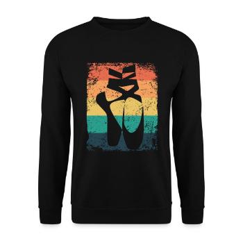 Ballettschuhe Vintage Frau Ballerina - Unisex Pullover - Schwarz - Vorne - Alina (178cm) & Michal (187cm)