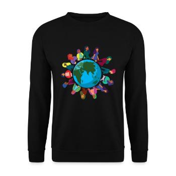 Women World United Feminist Rights Women Equality - Unisex Sweatshirt - black - Front - Alina (178cm) & Michal (187cm)