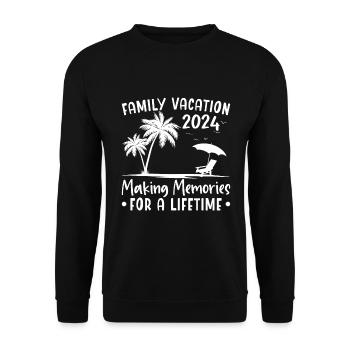 Vacances d’été en famille Créer des souvenirs - Sweat-shirt Unisexe - noir - Devant - Alina (178cm) & Michal (187cm)