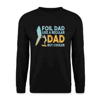 Foil Dad Wing Foil Wingsurfing Foil Wing - Unisex Pullover - Schwarz - Vorne - Alina (178cm) & Michal (187cm)