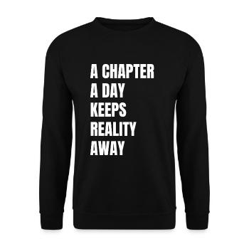 Ein Kapitel Pro Tag - Lehrer Lesen - Unisex Pullover - Schwarz - Vorne - Alina (178cm) & Michal (187cm)