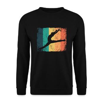 Ballet Danseur Vintage Man Ballerino - Sweat-shirt Unisexe - noir - Devant - Alina (178cm) & Michal (187cm)