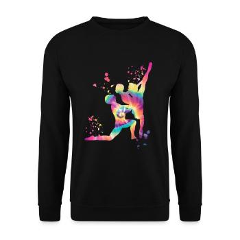Ballett Tanz Paar Frau Ballerina - Unisex Pullover - Schwarz - Vorne - Alina (178cm) & Michal (187cm)