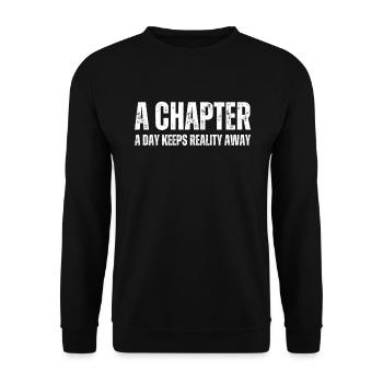 Ein Kapitel Pro Tag - Lehrer Lesen - Unisex Pullover - Schwarz - Vorne - Alina (178cm) & Michal (187cm)