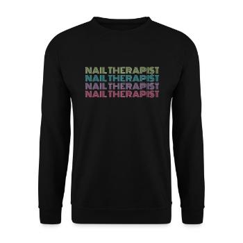 Thérapeute des ongles Drôle Nail Art Nail Tech - Sweat-shirt Unisexe - noir - Devant - Alina (178cm) & Michal (187cm)