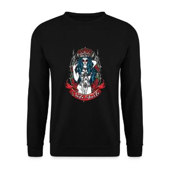 La Catrina Mexico Santa Muerte Muertos Day Of Dead - Unisex Sweatshirt - black - Front - Alina (178cm) & Michal (187cm)