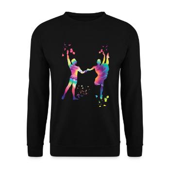 Ballet Danse Couple Femme Ballerine - Sweat-shirt Unisexe - noir - Devant - Alina (178cm) & Michal (187cm)