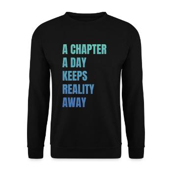 Ein Kapitel Pro Tag - Lehrer Lesen - Unisex Pullover - Schwarz - Vorne - Alina (178cm) & Michal (187cm)