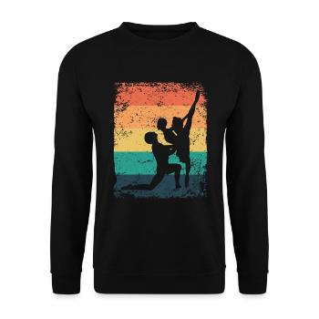 Ballet Dance Couple Ballerine Vintage - Sweat-shirt Unisexe - noir - Devant - Alina (178cm) & Michal (187cm)