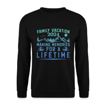 Summer holidays with the family Creating memories - Unisex Sweatshirt - black - Front - Alina (178cm) & Michal (187cm)