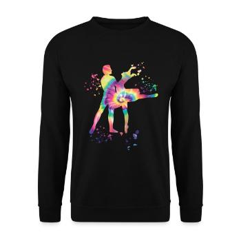 Ballett Tanz Paar Frau Ballerina - Unisex Pullover - Schwarz - Vorne - Alina (178cm) & Michal (187cm)