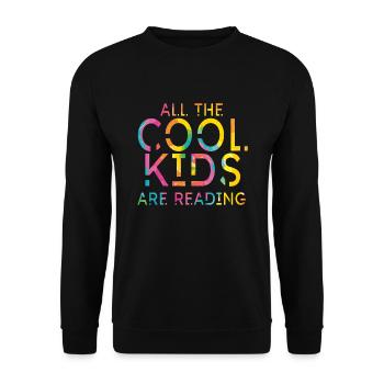 All Cool Kids Read Teachers - Unisex Sweatshirt - black - Front - Alina (178cm) & Michal (187cm)