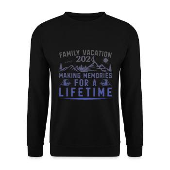 Vacances d’été en famille Créer des souvenirs - Sweat-shirt Unisexe - noir - Devant - Alina (178cm) & Michal (187cm)