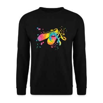 Ballettschuhe Tänzerin Frau Ballerina - Unisex Pullover - Schwarz - Vorne - Alina (178cm) & Michal (187cm)
