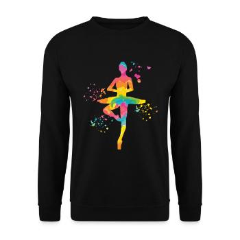 Ballet Dancer Colorsplash Ballerina - Unisex Sweatshirt - black - Front - Alina (178cm) & Michal (187cm)