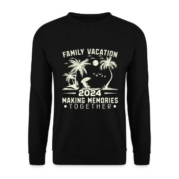 Vacances d’été en famille Créer des souvenirs - Sweat-shirt Unisexe - noir - Devant - Alina (178cm) & Michal (187cm)