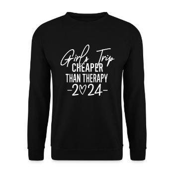 Girl Weekend Girls Trip Beach Vibes 2024 - Unisex Sweatshirt - black - Front - Alina (178cm) & Michal (187cm)