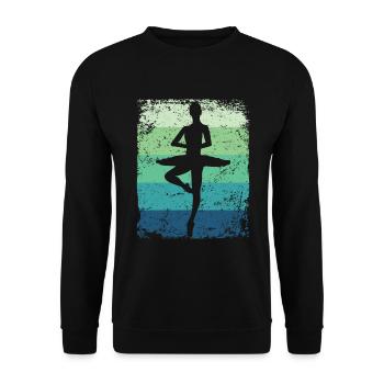 Ballet Danseuse Vintage Femme Ballerine - Sweat-shirt Unisexe - noir - Devant - Alina (178cm) & Michal (187cm)