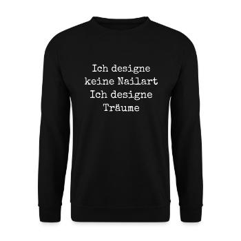 Ich designe keine Nailart Nageldesignerin - Unisex Pullover - Schwarz - Vorne - Alina (178cm) & Michal (187cm)