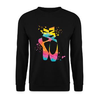 Ballettschuhe Tänzerin Frau Ballerina - Unisex Pullover - Schwarz - Vorne - Alina (178cm) & Michal (187cm)