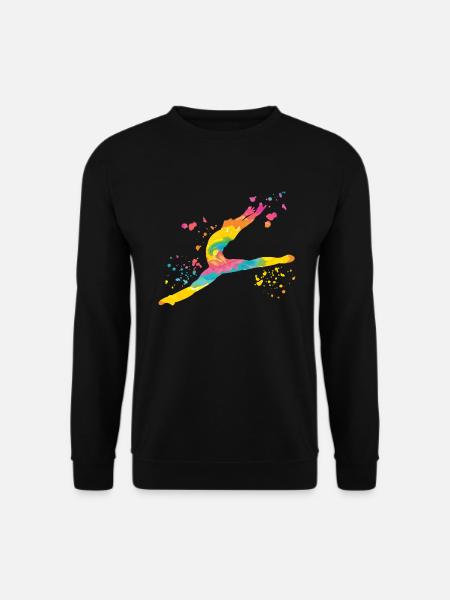 Ballet Danseur Colorsplash Man Ballerino - Sweat-shirt Unisexe - noir