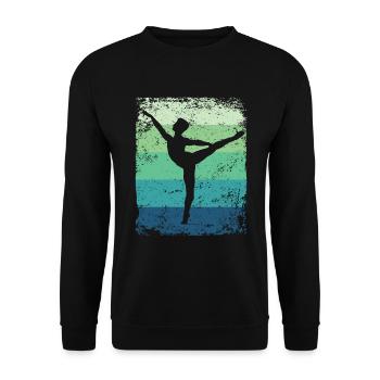 Ballet Danseur Vintage Man Ballerino - Sweat-shirt Unisexe - noir - Devant - Alina (178cm) & Michal (187cm)