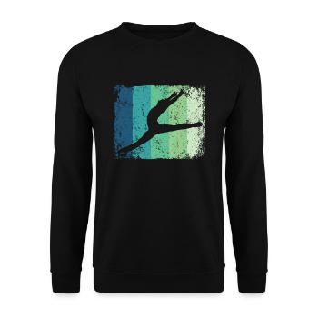 Ballet Danseur Vintage Man Ballerino - Sweat-shirt Unisexe - noir - Devant - Alina (178cm) & Michal (187cm)