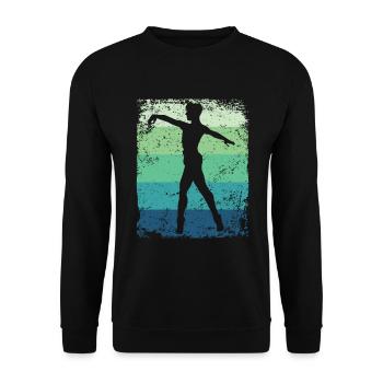Ballet Danseur Vintage Man Ballerino - Sweat-shirt Unisexe - noir - Devant - Alina (178cm) & Michal (187cm)