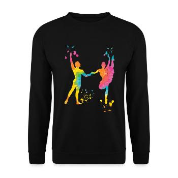 Ballet Danse Couple Femme Ballerine - Sweat-shirt Unisexe - noir - Devant - Alina (178cm) & Michal (187cm)