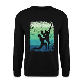 Ballet Dance Couple Ballerine Vintage - Sweat-shirt Unisexe - noir - Devant - Alina (178cm) & Michal (187cm)