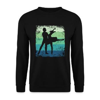 Ballet Dance Couple Ballerine Vintage - Sweat-shirt Unisexe - noir - Devant - Alina (178cm) & Michal (187cm)