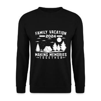 Family Holidays Making Memories - Unisex Sweatshirt - black - Front - Alina (178cm) & Michal (187cm)