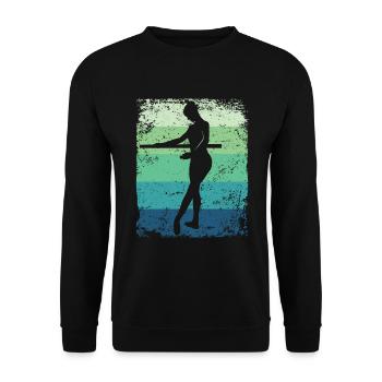 Ballet Danseuse Vintage Femme Ballerine - Sweat-shirt Unisexe - noir - Devant - Alina (178cm) & Michal (187cm)
