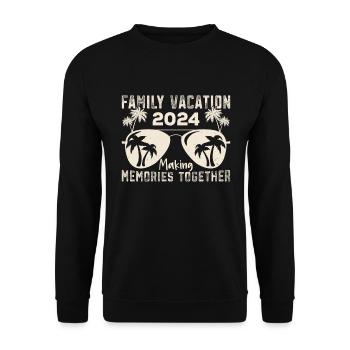 Sommerurlaub Familienurlaub - Unisex Pullover - Schwarz - Vorne - Alina (178cm) & Michal (187cm)