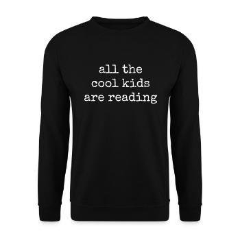 All Cool Kids Read Teachers - Unisex Sweatshirt - black - Front - Alina (178cm) & Michal (187cm)