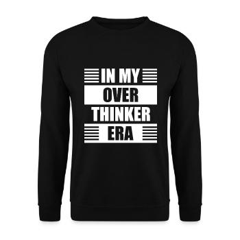 Dans mon ère Overthinker Overthink - Sweat-shirt Unisexe - noir - Devant - Alina (178cm) & Michal (187cm)