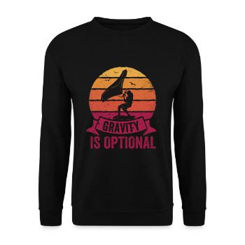 La gravité est optionnelle wing foil wingsurf - Sweat-shirt Unisexe - noir - Devant - Alina (178cm) & Michal (187cm)