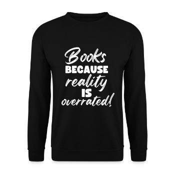 Bücher Lesen Freundlich Sein Seltsam Lehrer - Unisex Pullover - Schwarz - Vorne - Alina (178cm) & Michal (187cm)