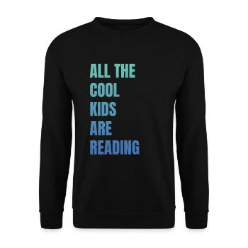 All Cool Kids Read Teachers - Unisex Sweatshirt - black - Front - Alina (178cm) & Michal (187cm)