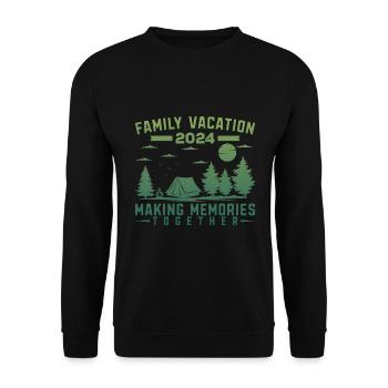 Family Holidays Making Memories - Unisex Sweatshirt - black - Front - Alina (178cm) & Michal (187cm)