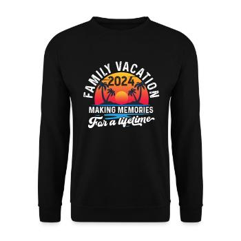 Vacances d’été en famille 2024 - Sweat-shirt Unisexe - noir - Devant - Alina (178cm) & Michal (187cm)
