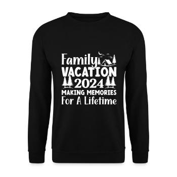 Vacances en famille 2024 Créer des souvenirs - Sweat-shirt Unisexe - noir - Devant - Alina (178cm) & Michal (187cm)